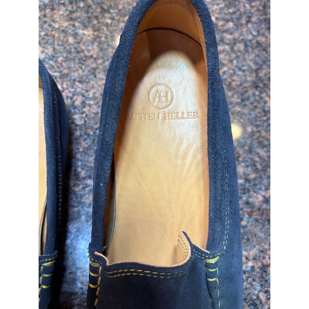 Austen Heller Men's Navy Driving Loafers Moc Toe Size 8 Excellent Cond - Picture 4 of 10